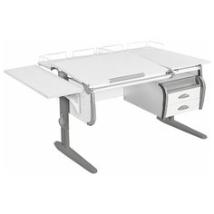 Стол детский ДЭМИ White-double СУТ-25-05 145x82 см белый/серый/серый