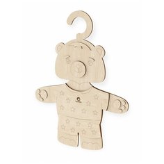 Набор деревянный для творчества Lemmo "Детская вешалка для одежды. Медвежонок"