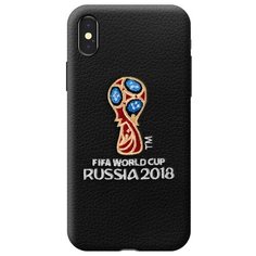 Чехол Deppa ЧМ по футболу FIFA™ Логотип, вышивка, для Apple iPhone X Black