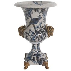 Ваза с овнами из фарфора 15x15x22см Glasar ГЛАСАР