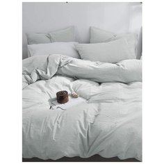 Постельное белье GoodNight Сатин Делюкс евро (с нав. 50х70) жемчужный