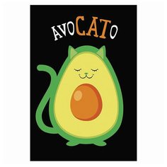 Блокнот с гелевой обложкой малый формат (110х145 мм) А6, 56 л., скоба, клетка, CENTRUM, "Avocato", 84238 - 2 шт.