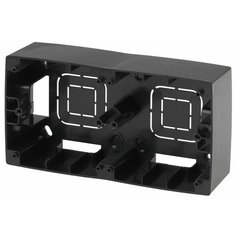 ЭРА 12-6102-06 ЭРА Коробка наклад. монтажа 2 поста, Эра12, чёрный (10/100/800) ERA