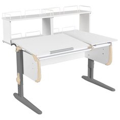 Стол детский ДЭМИ White-Double СУТ 25-01Д2 120x82 см белый/бежевый/серый