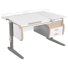 Стол детский ДЭМИ White-Double СУТ-25-04 120x82 см белый/бежевый/серый