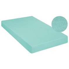 Простыня махровая на резинке Menthol, без рисунка, мята ; Размер: 180 х 200 Guten Morgen