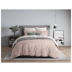 Комплект постельного белья Guten Morgen; Lounge pink, геометрия ; Размер: 2.0 евро простыня наволочки 70 х 70