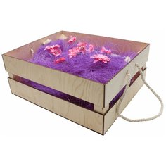 Деревянный ящик для оформления подарка с наполнением №3, 25*30 см Astra & Craft