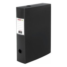 Короб архивный (330х245мм, 70мм, пластик, разборный, до 750л.) черный, 5шт. (237275) Staff