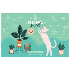 Альбом для рисования А4, 40л ArtSpace "Рисунки. Sweet cat" (100 г/кв.м, скрепка) 5шт. (А40_36036)