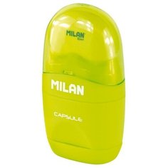 Точилка ручная пластиковая с ластиком Milan Capsule (1 отверстие, с контейнером) (BYM10008)