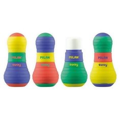 Точилка ручная пластиковая с ластиком Milan Sway (1 отверстие, с контейнером, разные виды) (4716240)