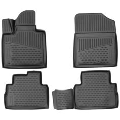 Комплект ковриков салона ELEMENT 3DA0N169210 для Hyundai Santa Fe 4 шт. черный