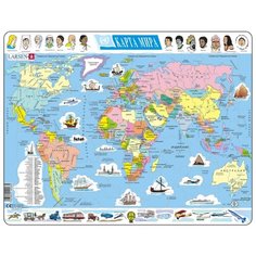 Пазл "Карта мира - государства", 107 элементов Larsen