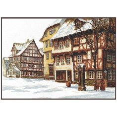 08.005 Набор для вышивания Палитра Зимняя улица40x27см