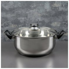 Кастрюля 3,7 л Astell, 22 см, капсульное дно, стеклянная крышка