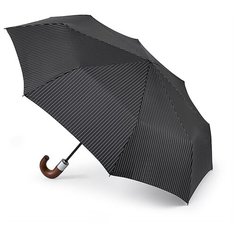 G818-2162 BlackSteel (Черный с серым) Зонт мужской автомат Fulton
