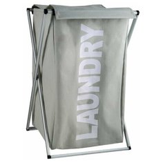 Корзина для белья FX-1023 складная 80 л цвет серый Fixsen