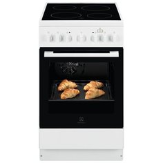 Плита электрическая Electrolux RKR560100W белый/черный, без крышки