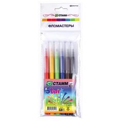 СТАММ Набор фломастеров Star, 6 шт., ФЛ502