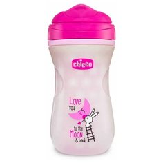 Поильник Chicco Glowing Cup, 266 мл розовый