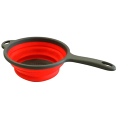 Дуршлаг складной Skiico Kitchenware 22см / Дуршлаг пластиковый Красный + Серый