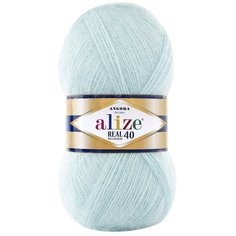 Пряжа Alize Angora Real 40 арт.522 мята (Ангора Реал 40) 40% шерсть, 60% акрил 100г 480м 5шт
