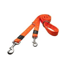 Rogz Поводок-перестежка серия Alpinist, размер XL, ширина 2,5см, длина 1,8м, оранжевый, 0,280 кг