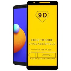 Защитное стекло на Samsung A01 Core / Samsung M01 Core, 9D стекло на весь экран для Самсунг А01 Кор / Самсунг М01 Кор, полный клей, черная рамка Glass King