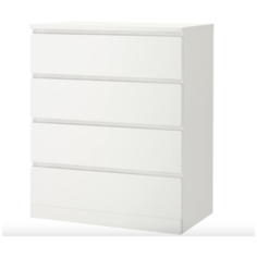 MALM мальм Комод с 4 ящиками, белый80x100 см Ikea