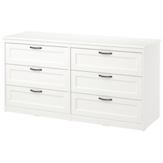 SONGESAND сонгесанд Комод с 6 ящиками, белый161x81 см Ikea