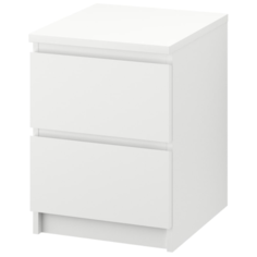 MALM мальм Комод с 2 ящиками, белый40x55 см Ikea