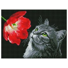 Тюльпан Мозаика на подрамнике 30х40 Белоснежка