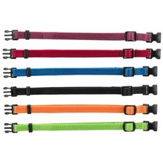 Ошейники для щенков, набор из 6 шт, M-L: 22-35 см/10 мм, красн, зел, желтый, фиол, синий, черн, Trixie (товары для животных, 15555)