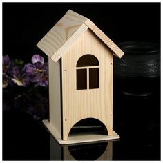 Чайный домик из массива сосны, натуральный, 9,5*9,5*18см Сима ленд