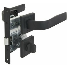 Комплект дверных ручек 22L 170 BK BP, с запиранием, цвет чёрный Palladium