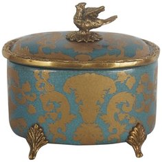 Шкатулка с птичкой 13x10x12см, Glasar ГЛАСАР