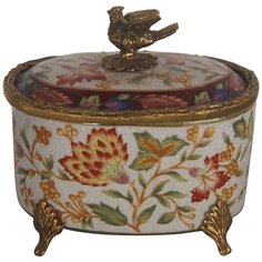 Шкатулка с птичкой 13x10x12см, Glasar ГЛАСАР