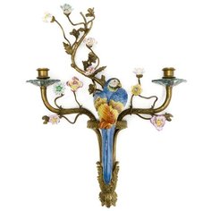 Подсвечник Попугай 44x15x58см, Glasar ГЛАСАР