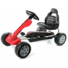 Автомобиль Veld co 112188 детский "Гонка" красный , с педалями, пластиковые колеса