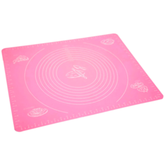 Коврик для выпечки силиконовый Skiico Kitchenware 40х60 см / Коврик для раскатки теста Розовый