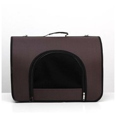 Сумка-переноска Пижон с 2 входами, 49*30*35 см, коричневая