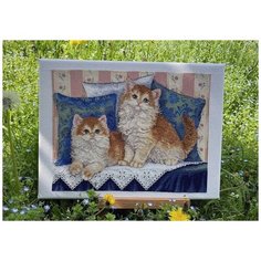 Набор для вышивания Пушистые ребята 34 x 25,5 см MEREJKA K-189
