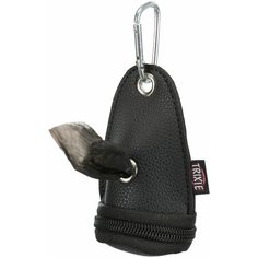 Контейнер для уборочных пакетов за собаками, искусственная кожа (цвет может отличаться), Trixie (товары для животных, 22853, цвет может отличаться, включает 1 рулон по 20 пакетов)