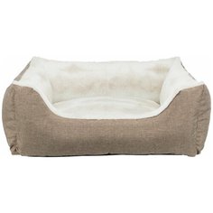 Лежак с бортиком Nelli, 60 x 50 см, светло коричневый/белый-серо-бежевый, Trixie (лежак, 37288)