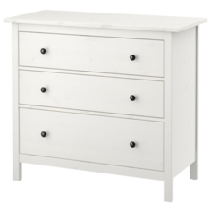 HEMNES хемнэс Комод с 3 ящиками, белая морилка108x96 см Ikea