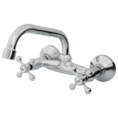 Смеситель для раковины настенный двухвентильный цвет хром Divino