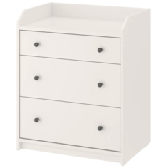 HAUGA хауга Комод с 3 ящиками, белый70x84 см Ikea