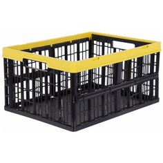 Ящик складной 35x23x48 см, 32 л, пластик цвет чёрный Бытпласт