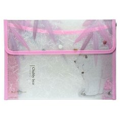 Папка-конверт на кнопке Bruno Visconti Белая медведица (А4, 180мкм, пластик) цветная